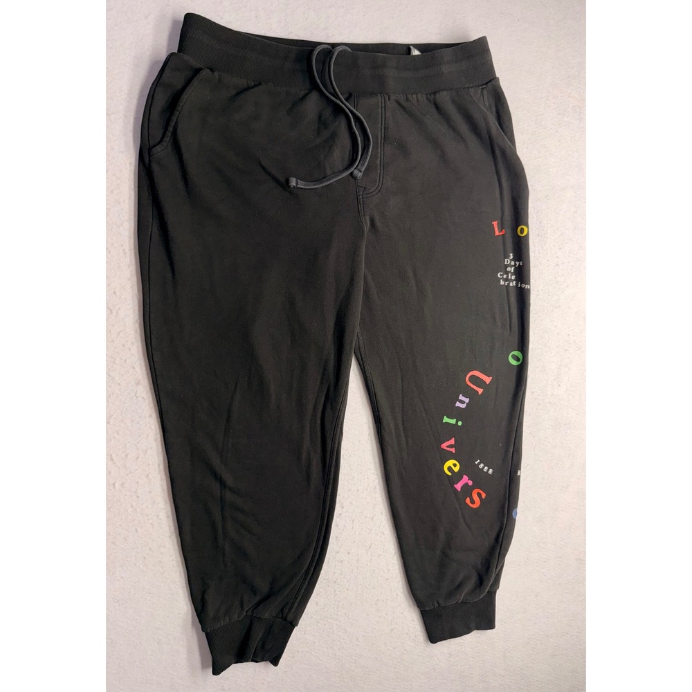 True Religion Mens XXL Black Love Is Universal Spring 2020 Jogger Sweatpants